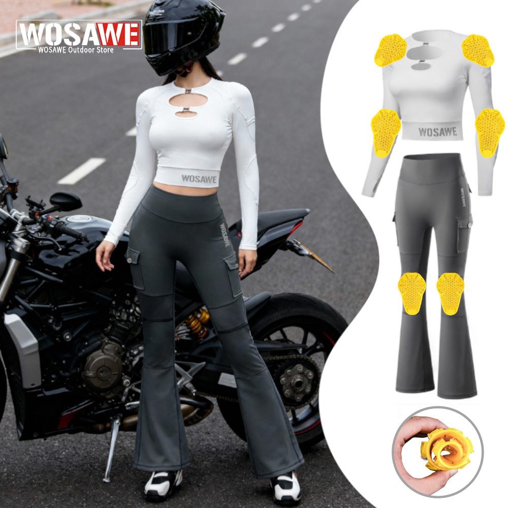 Motorcycle Gear Jacket And Pants - WOSAWE Women Motorcycle Jacket and Pants
