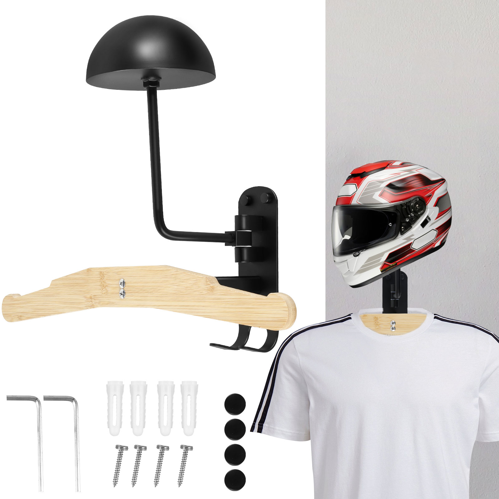 Motorcycle Gear Hanger - Wall Mounted Coat Hooks Hat Hangers