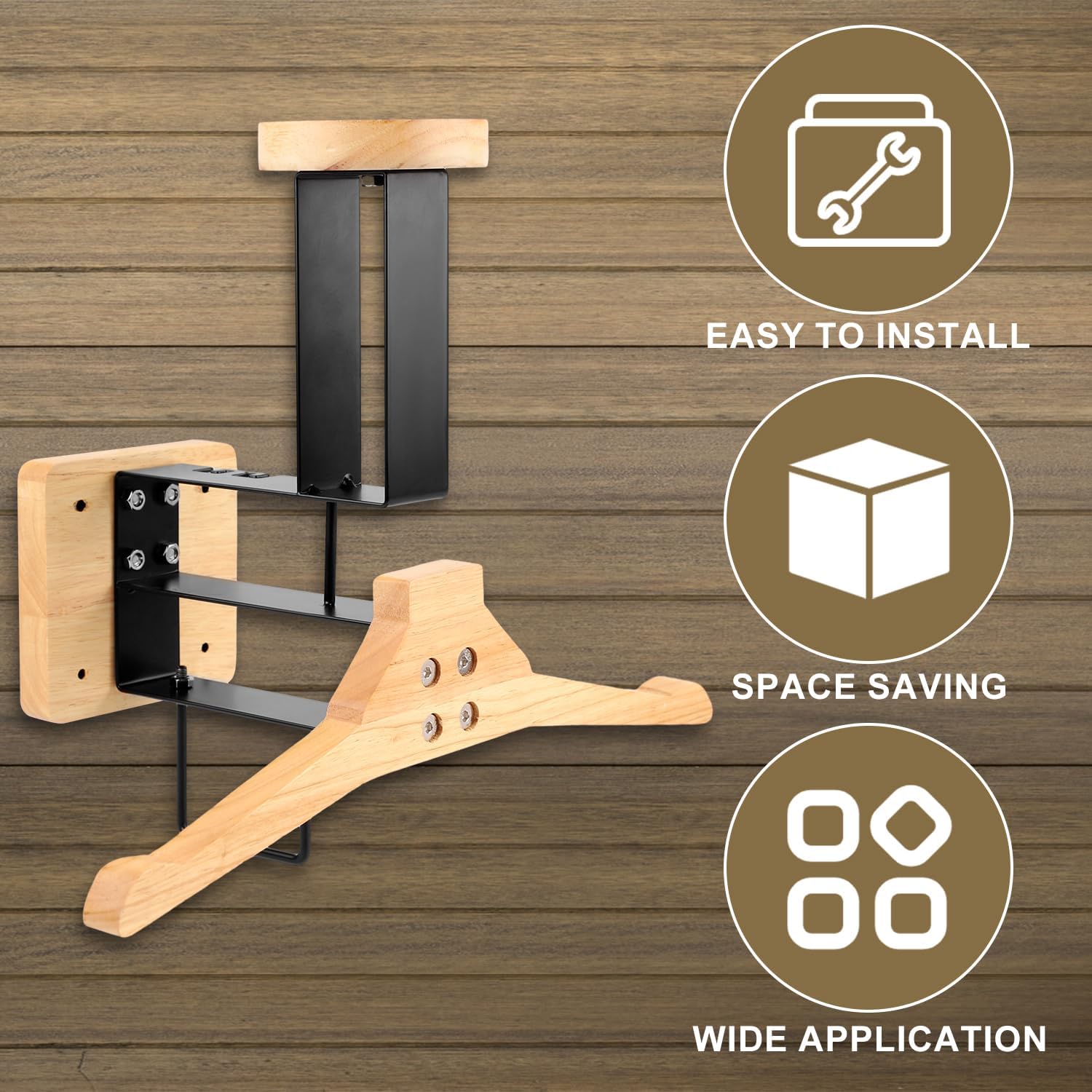 Motorcycle Gear Hanger - ​Motorcycle Helmet Holder Wall Mount Wood