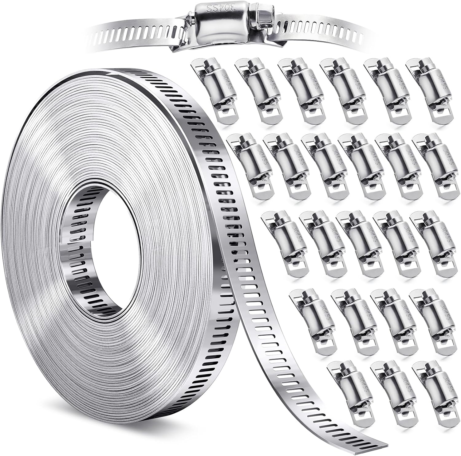 Motorcycle Gear Auto - 304 Stainless Steel Hose Clamp Kit