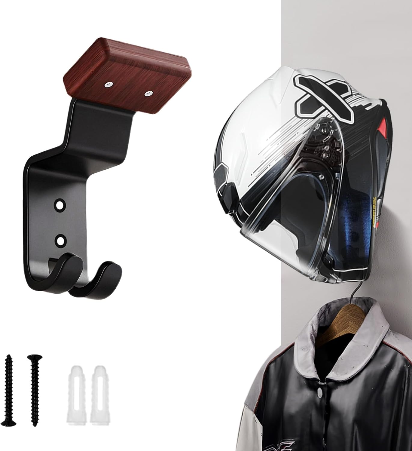 Motorcycle Gear Hanger - Motorcycle Helmet Holder Wall Mount, Heavy