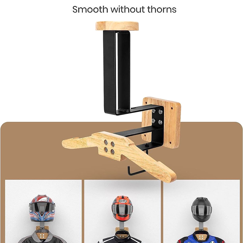 Black Walnut Helmet Holder - 2 - đánh giá và giá Motorcycle Gear Hanger