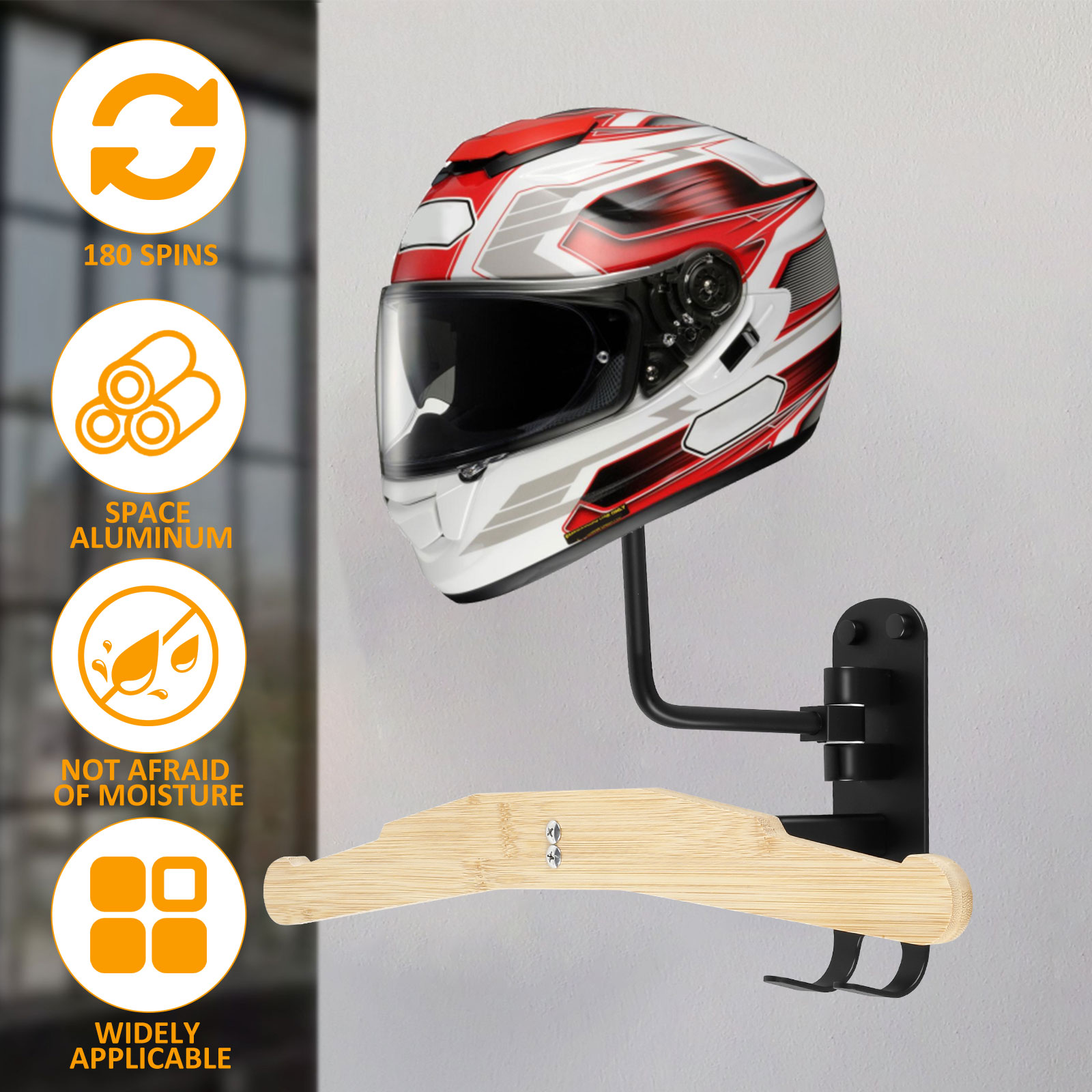 Wall Mounted Coat Hooks Hat Ha - đánh giá và giá Motorcycle Gear Hanger