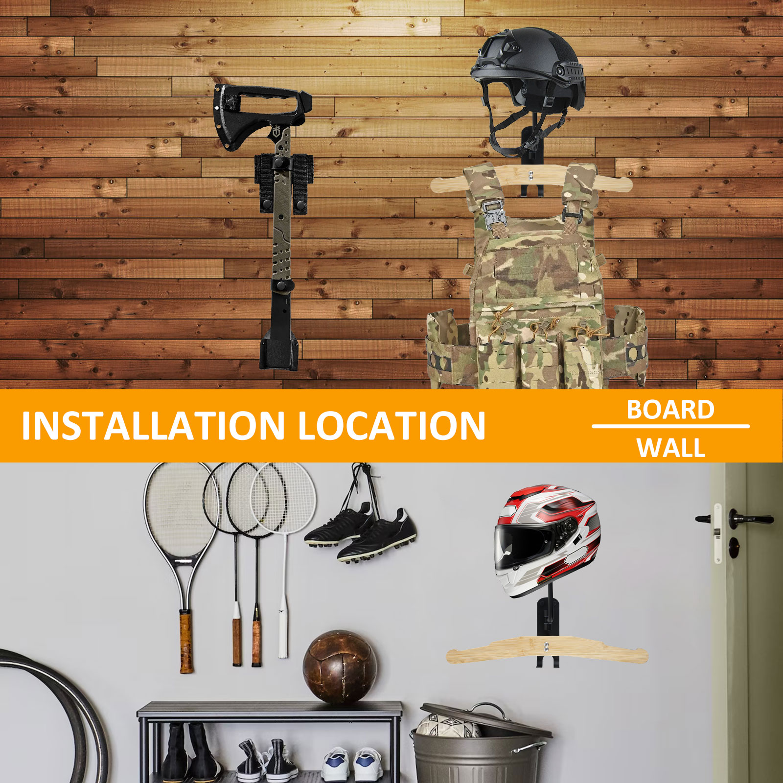 Wall Mounted Coat Hooks Hat Ha - đánh giá và giá Motorcycle Gear Hanger