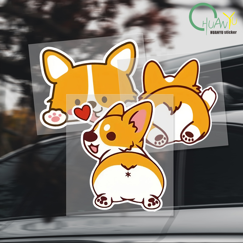 Car Cartoon Car Sticker Corgi  - đánh giá và giá Motorcycle Gear Auto