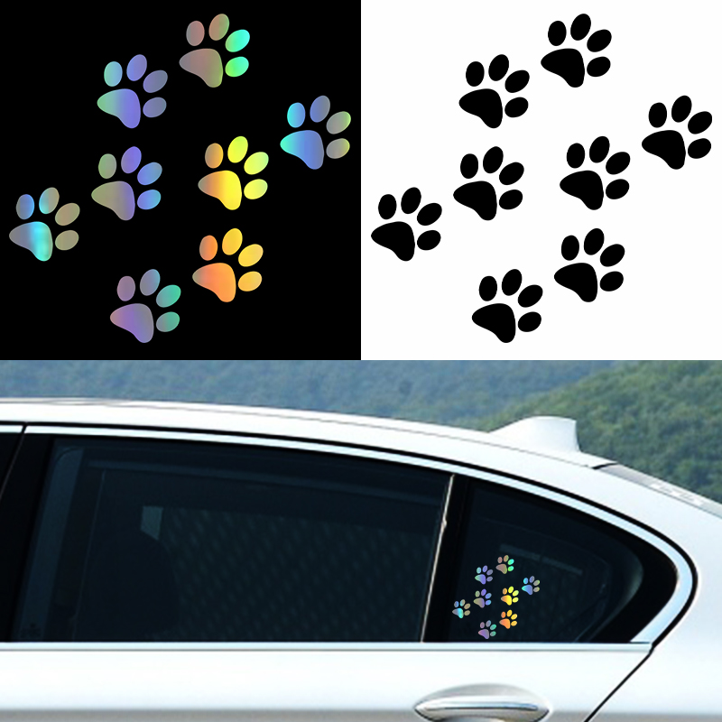 1pc Cat Paw Print Car Sticker  - đánh giá và giá Motorcycle Gear Auto